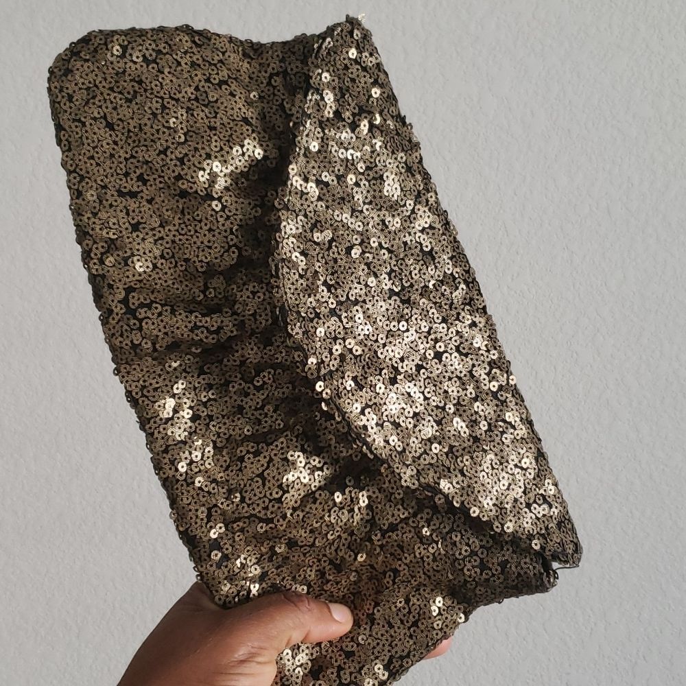 Gold Sequence Clutch Purse